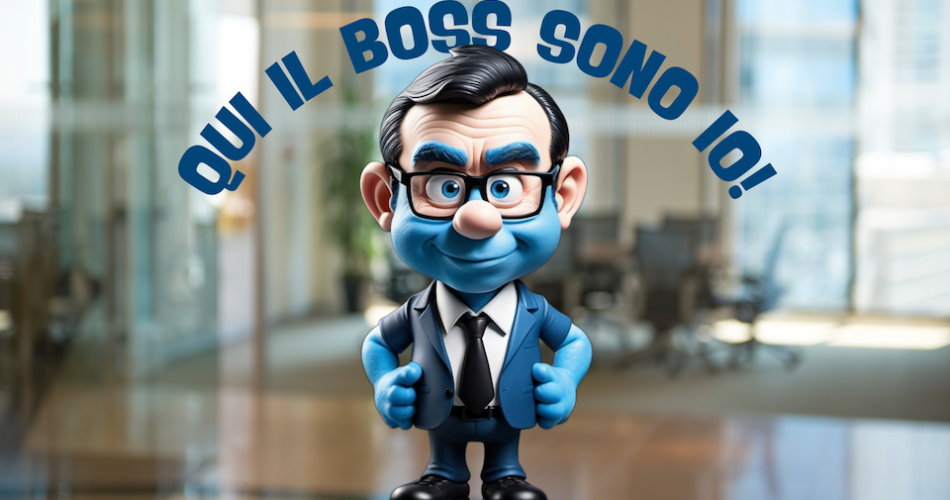 Immagine spiritosa che rappresenta il concetto "Il Boss Sono Io!
